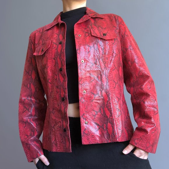red snakeskin jacket